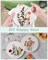 4 Sets Embroidery Kit for Beginners,Hummingbird and Flower Cross Stitch Set for Include Embroidery Cloth Hoops Threads for Craft Lover Hand Stitch (Flowers and Plants)